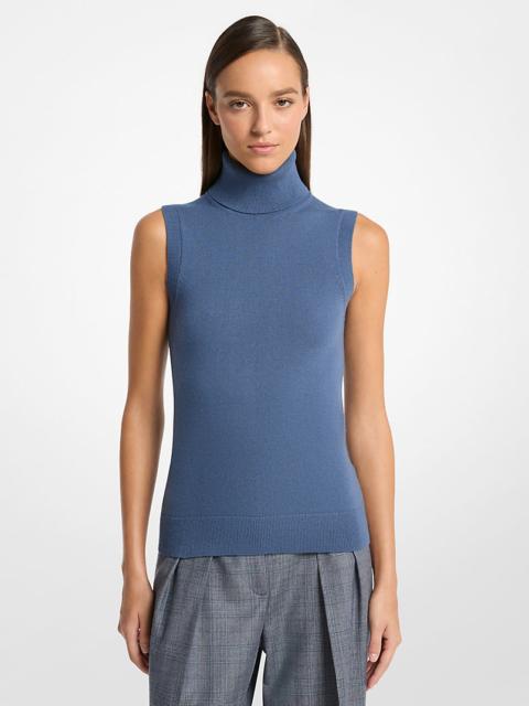 MICHAEL KORS COLLECTION Cashmere Sleeveless Turtleneck