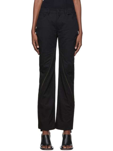 032c Black Organic Cotton Trousers
