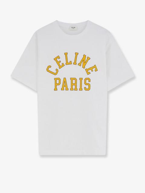 CELINE Celine Cotton T-Shirt With Front Logo Print