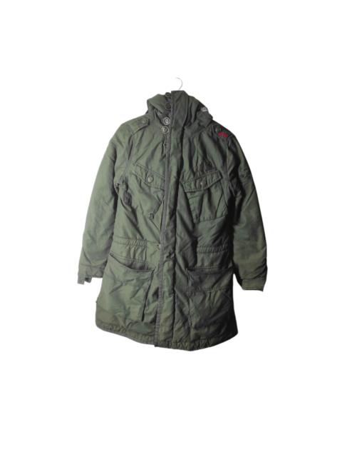 DIESEL ARMY GREEN PARKA PUFFER JACKET