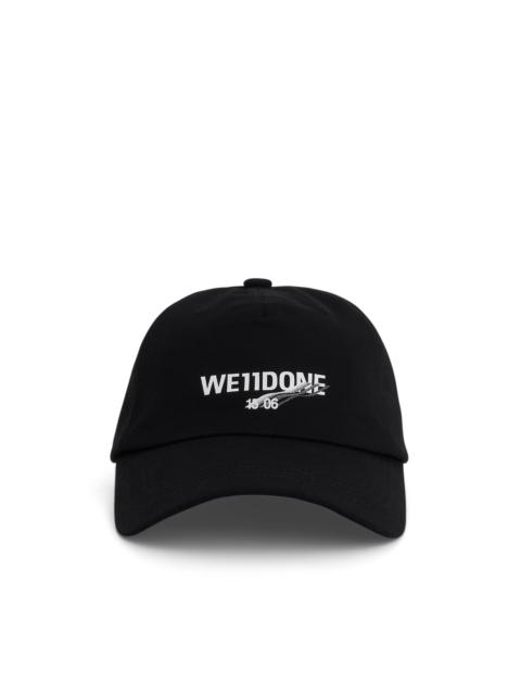 We11done Basic 1506 Logo Cap in Black