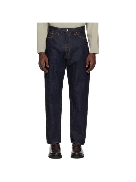Blue 5P Zipper Front Jeans