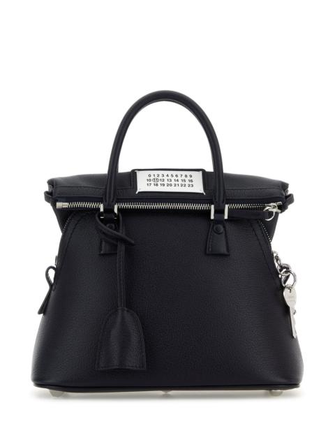 Maison Margiela Navy blue leather mini 5AC handbag