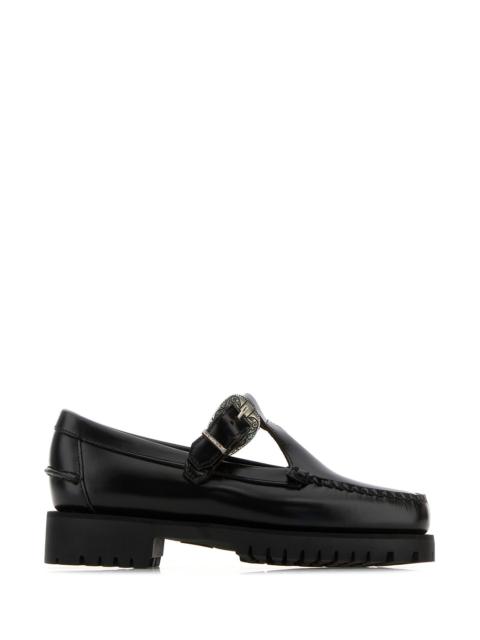 SEBAGO Black leather Aurora loafers