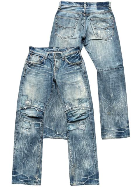 Other Designers Vintage - Bartack Selvedge Patchwork Distressed Denim Jeans 32x32