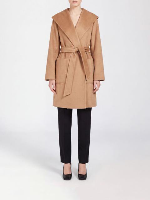 Max Mara Max Mara Women Max Mara Knee-Length Camel Wool Robe Coat With Shawl Collar And Belt
