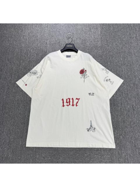 BALENCIAGA Balenciaga Rose Print Short Sleeve Shirt