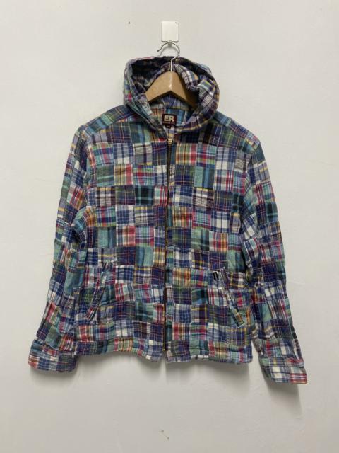 Vintage ER Patchwork Madras Plaid Hoodie Jacket by FITH CO. LTD – Made in Japan
