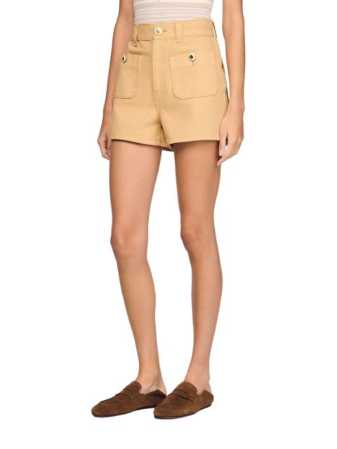 Sandro SANDRO Denim shorts in Beige at Nordstrom