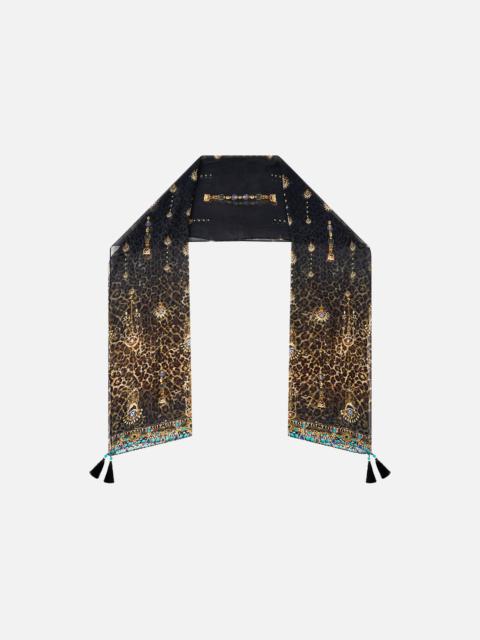 CAMILLA LONG SILK CRINKLE CHIFFON SCARF