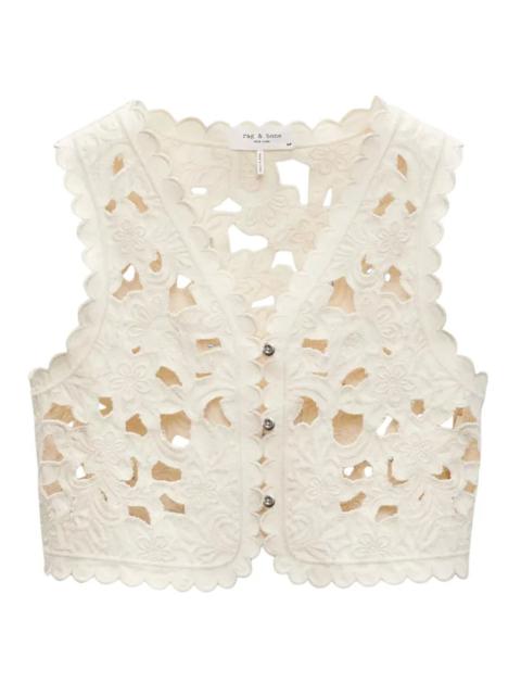 rag & bone Coralie Floral Cutout Vest