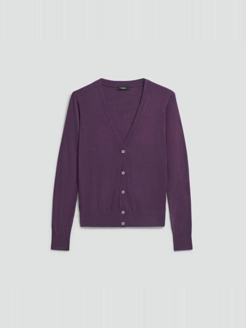 Theory V-Neck Cardigan in Regal Wool