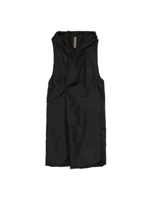 Rick Owens DRKSHDW WOVEN SLEEVELESS PADDED COAT - HOODED LINER