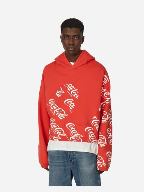 ERL Coca-Cola Swirl Hooded Sweatshirt Red