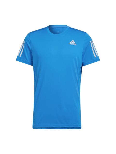 adidas adidas Casual Sports Round Neck Pullover Short Sleeve Blue HB7450