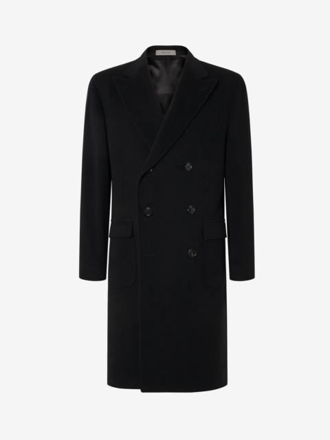 CORNELIANI Black super fine wool beaver coat