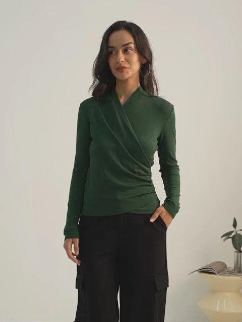 NORMA KAMALI Vintage 90s Norma Kamali Scallop Blouse Size M