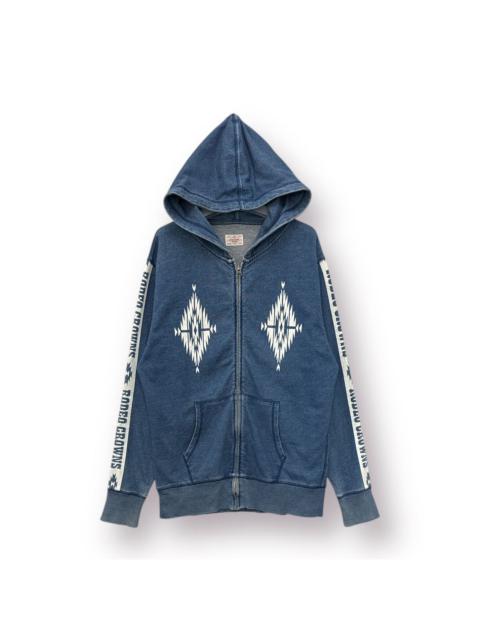 Other Designers Native - 🔥 Rodeo Crown Japan indigo Blue Navajo Style Sweat Hoodie -L