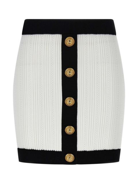 Balmain Two-tone miniskirt