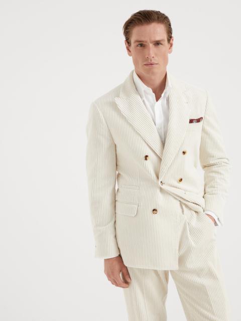 Brunello Cucinelli Cotton wide wale corduroy one-and-a-half breasted deconstructed blazer