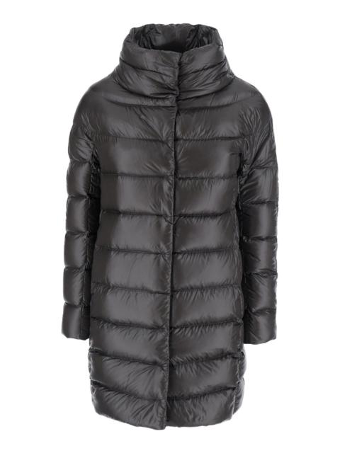 Herno Herno Women Down Jacket Dora With High Collar And Long Sleeves In Tech Fabric Gray Women