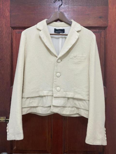 COMME des GARÇONS Tricot Wool Cropped Fashion Design Jacket