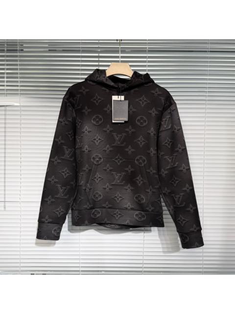 Louis Vuitton Louis Vuitton Hooded All-Over Logo Print Striped Black Hoodie