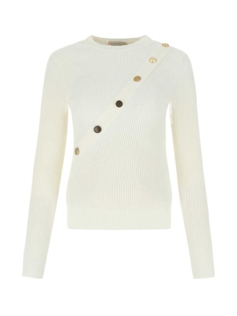 Alexander McQueen Alexander Mcqueen Women Ivory Stretch Viscose Sweater