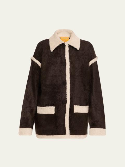 GUEST IN RESIDENCE Grizzly Shearling-Trim Cashmere Jacket