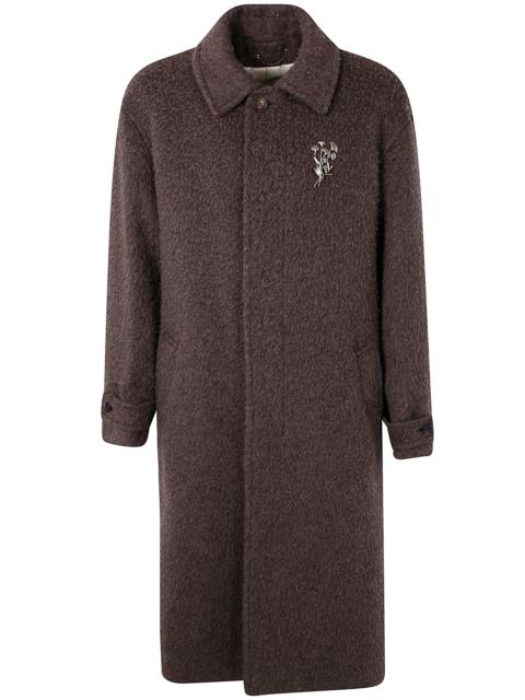 Golden Goose Golden Goose Men "Journey" Man`S Single Breast Car Coat Wrinkled Virgin Wool