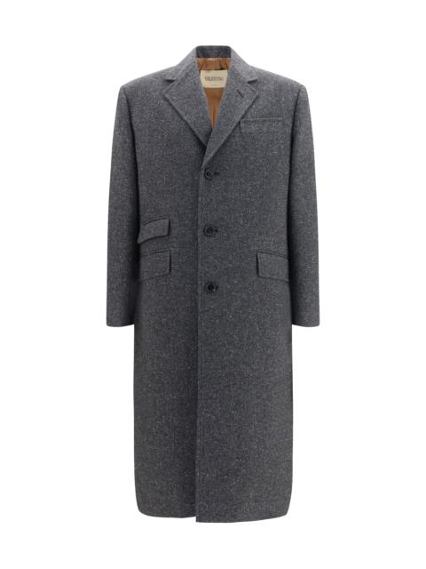 Valentino Valentino Long Single-breasted Coat Grey Multicolor