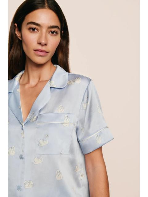 eberjey Inez Washable Silk Printed Short PJ Set