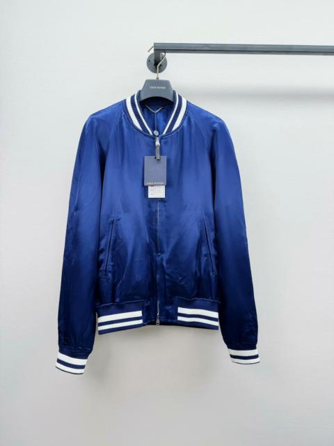 Louis Vuitton Louis Vuitton men's deep blue satin bomber jacket