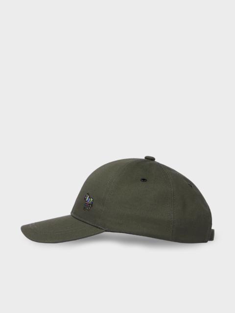 Paul Smith Dark Taupe 'Zebra' Baseball Cap