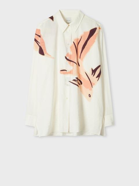Paul Smith Women's Cream 'Le Peche Fish' Silk-Blend Shirt