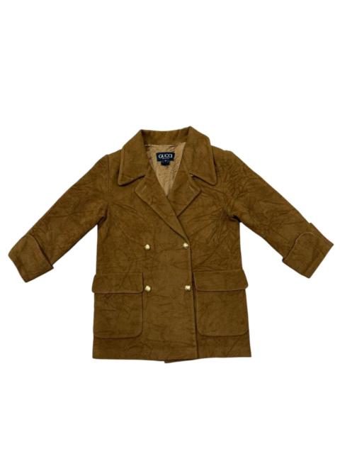 GUCCI VINTAGE GUCCI WOOL LONG COATS JACKET BROWN