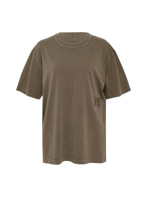 Alexander Wang Essential Jersey Short Sleeve Tee With Puff Logo
