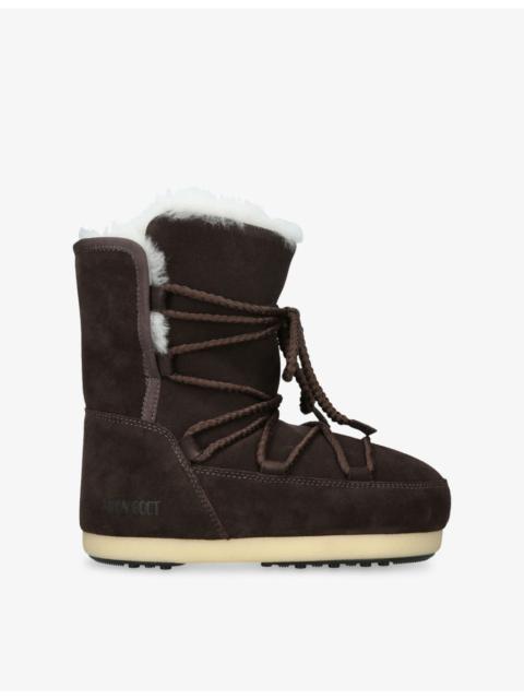 MOON BOOT EVX Suede And Shearling Snow Boots