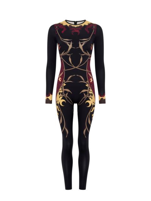Marine Serre Flowers printed jersey catsuit