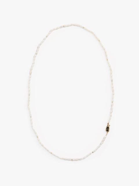 Valentino Valentino Garavani Metal Necklace With Pearls White