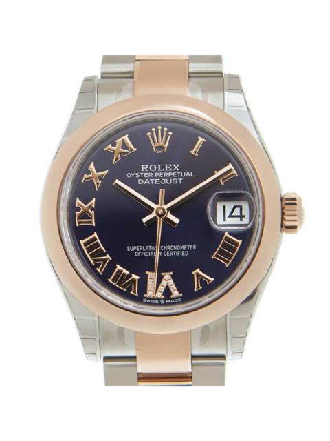 ROLEX Rolex Datejust 31 Aubergine Dial Automatic Ladies Steel and 18kt Everose Gold Oyster Watch 278241AUR