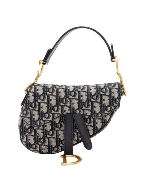 Dior Dior Blue Leather Oblique Saddle Mini Bag (Authentic Pre-Loved)