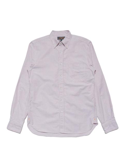 BEAMS PLUS B.D. Oxford Candy Stripe Wine