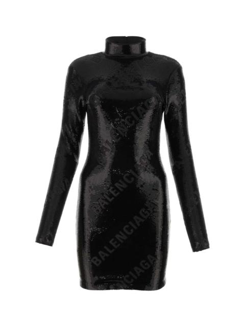 BALENCIAGA Balenciaga Women Black Sequins Mini Dress