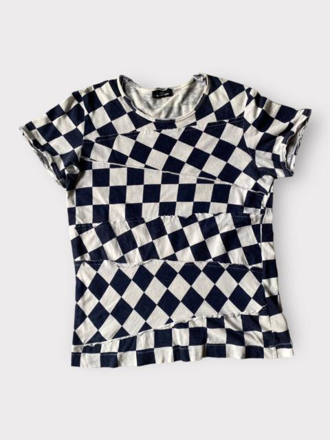 Comme Des Garçons Checkred Patchwork T Shirt