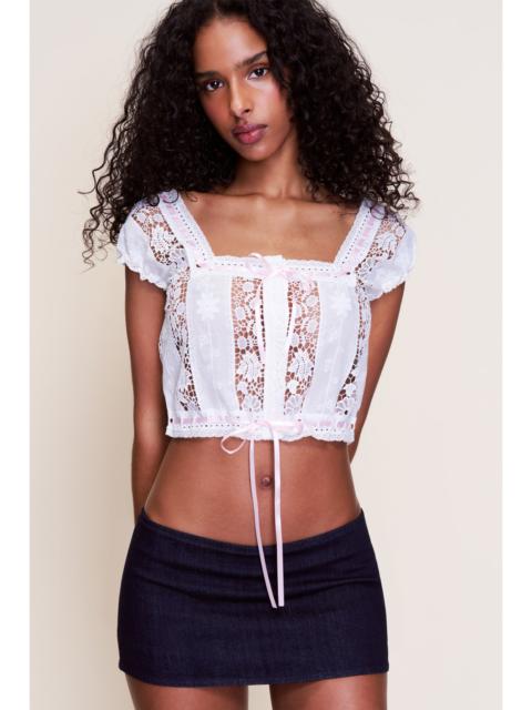 GUIZIO MICRO MINI DENIM SKIRT