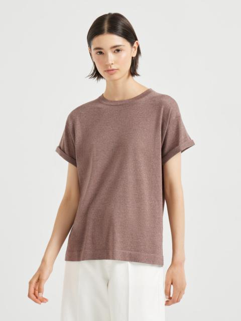 Brunello Cucinelli Sparkling cashmere and silk lightweight knit T-shirt