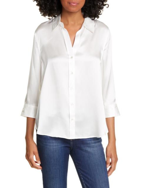 L'AGENCE L'AGENCE Dani Silk Charmeuse Blouse in Ivory at Nordstrom