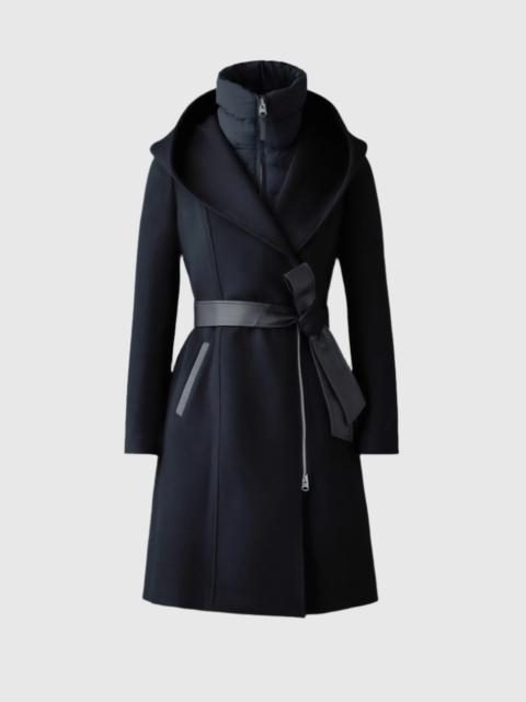 MACKAGE SHIA-SLB 2-in-1 double-face wool coat with removable bib
