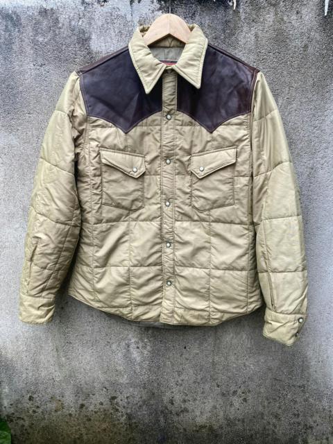 Japanese Brand - Sugar Cane & Co Leather Diamond Quilted Western Jacket